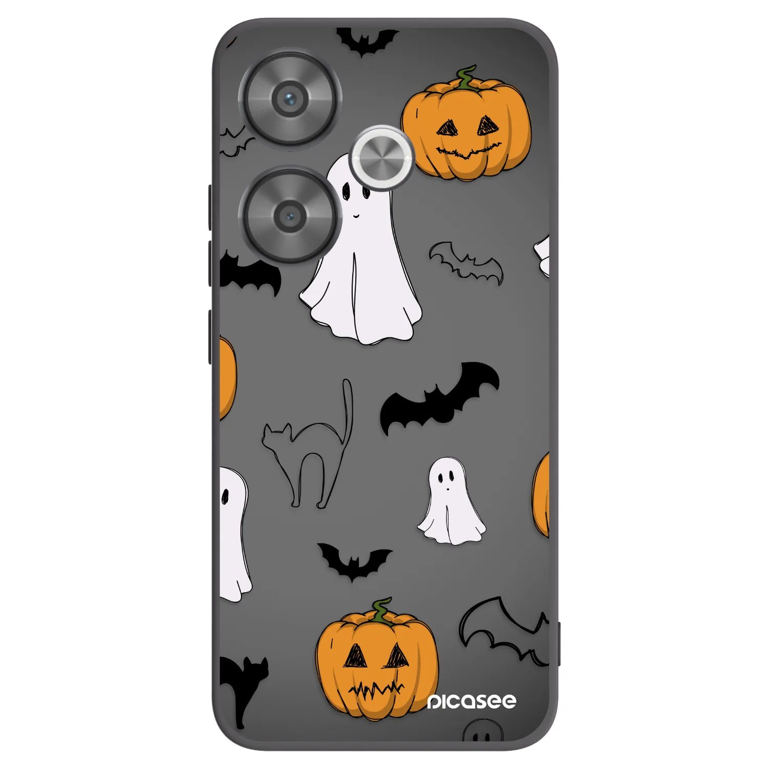 Picasee crna silikonska maskica za Xiaomi Poco F6 - Spooky crew