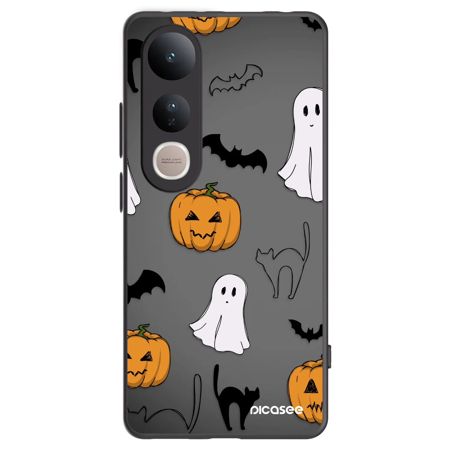 Picasee crna silikonska maskica za Vivo V50 Lite 5G - Spooky crew