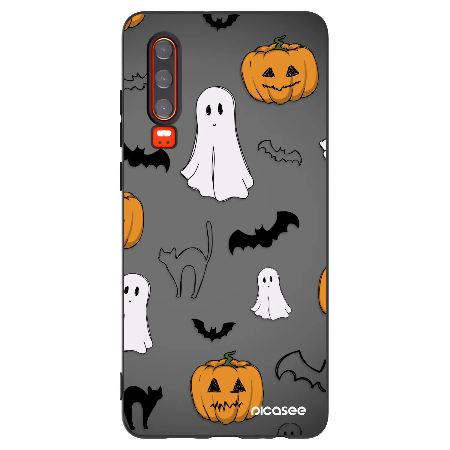 Picasee crna silikonska maskica za Huawei P30 - Spooky crew