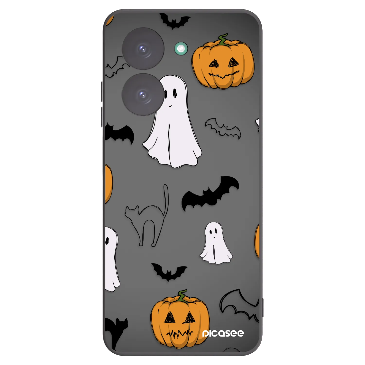 Picasee crna silikonska maskica za Xiaomi Redmi A5 - Spooky crew
