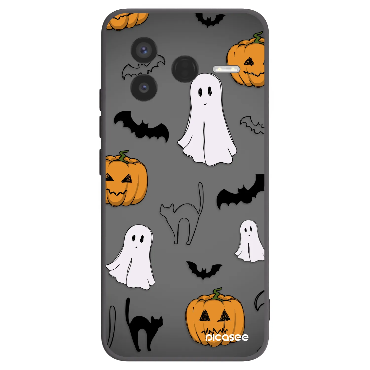 Picasee crna silikonska maskica za Xiaomi Poco F7 Pro 5G - Spooky crew