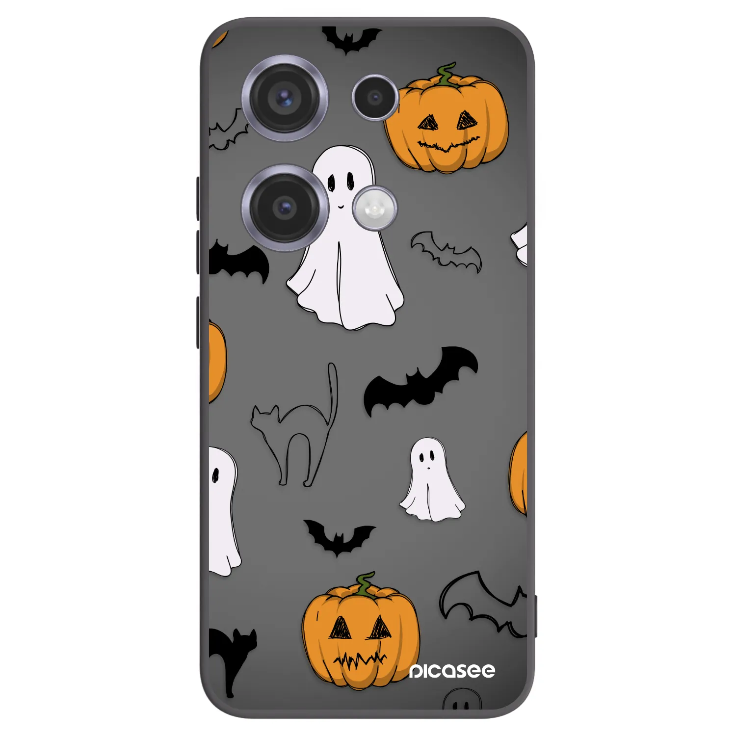 Picasee crna silikonska maskica za Xiaomi Redmi Note 14S - Spooky crew