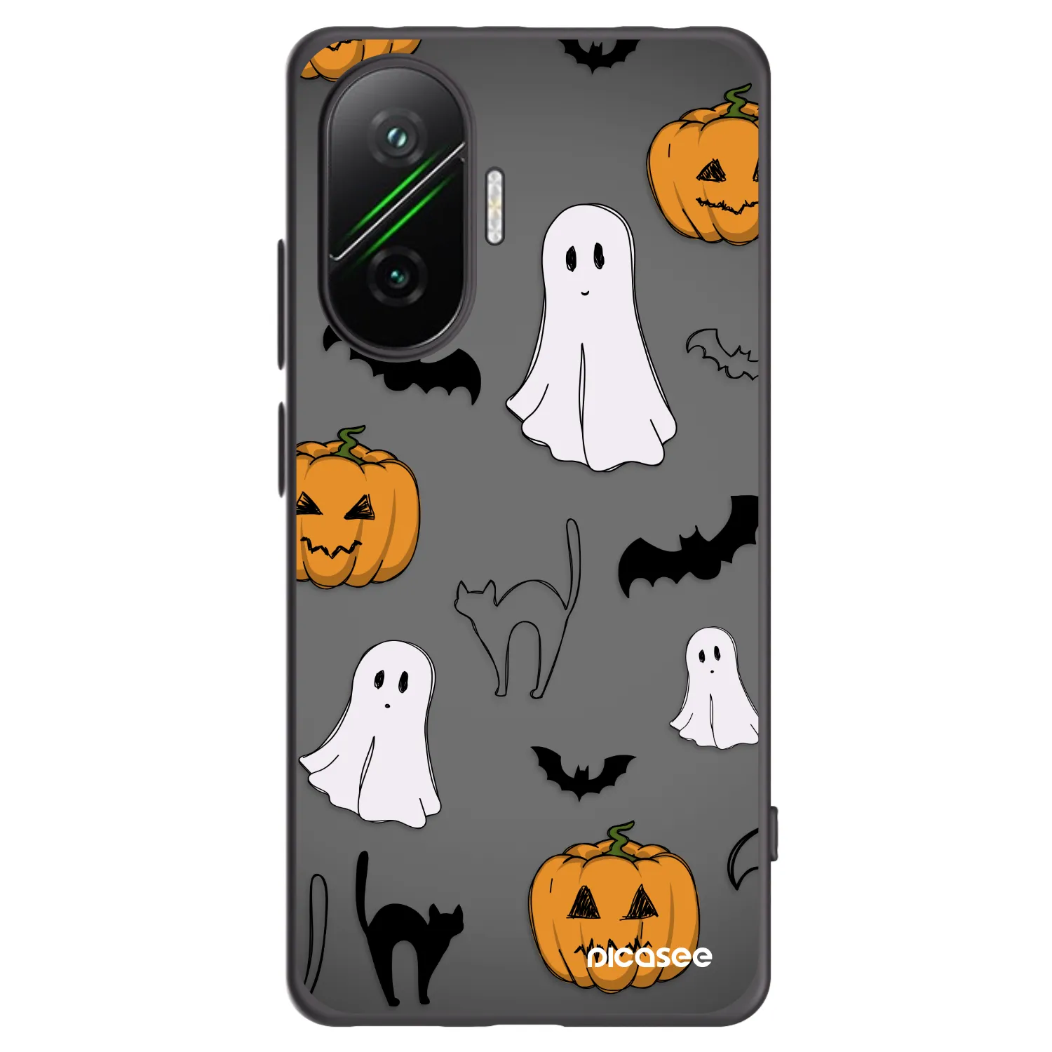 Picasee crna silikonska maskica za Xiaomi Poco F7 5G - Spooky crew