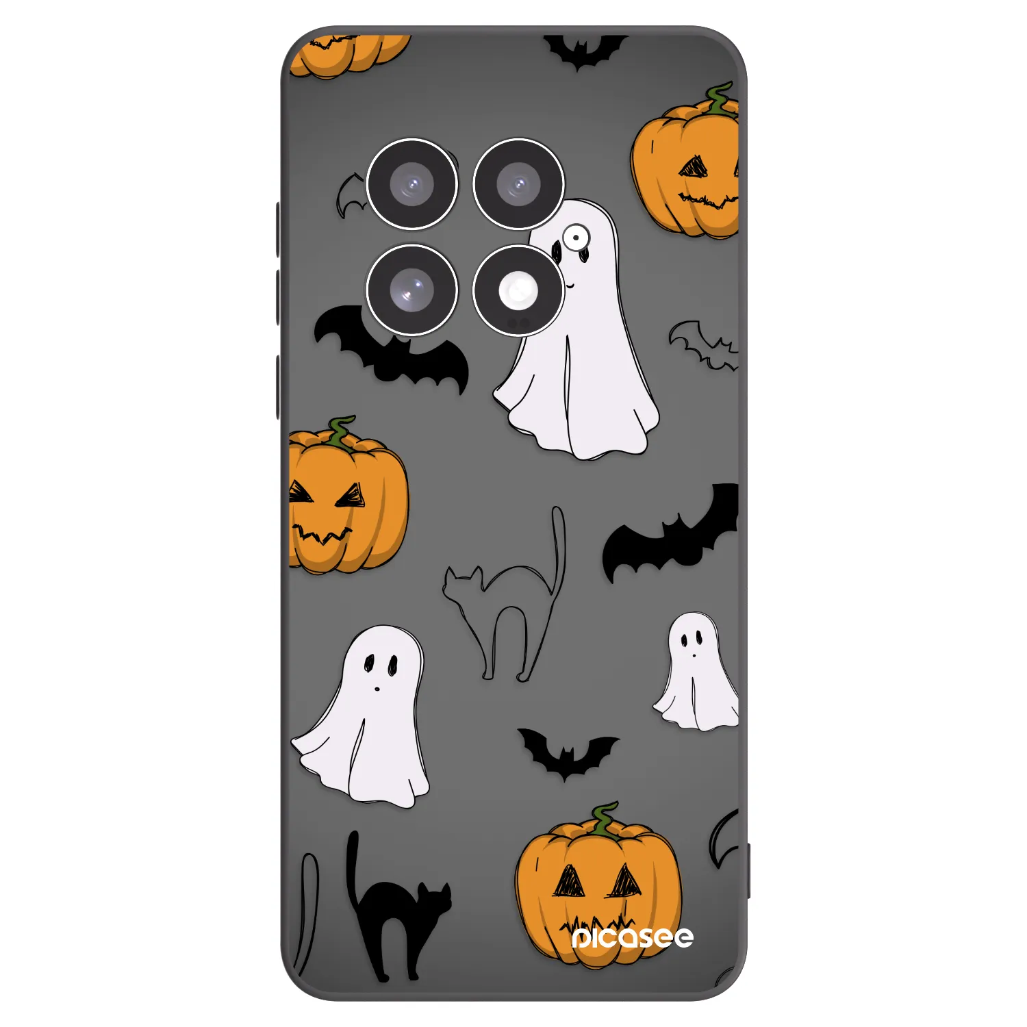Picasee crna silikonska maskica za OnePlus 13 5G - Spooky crew
