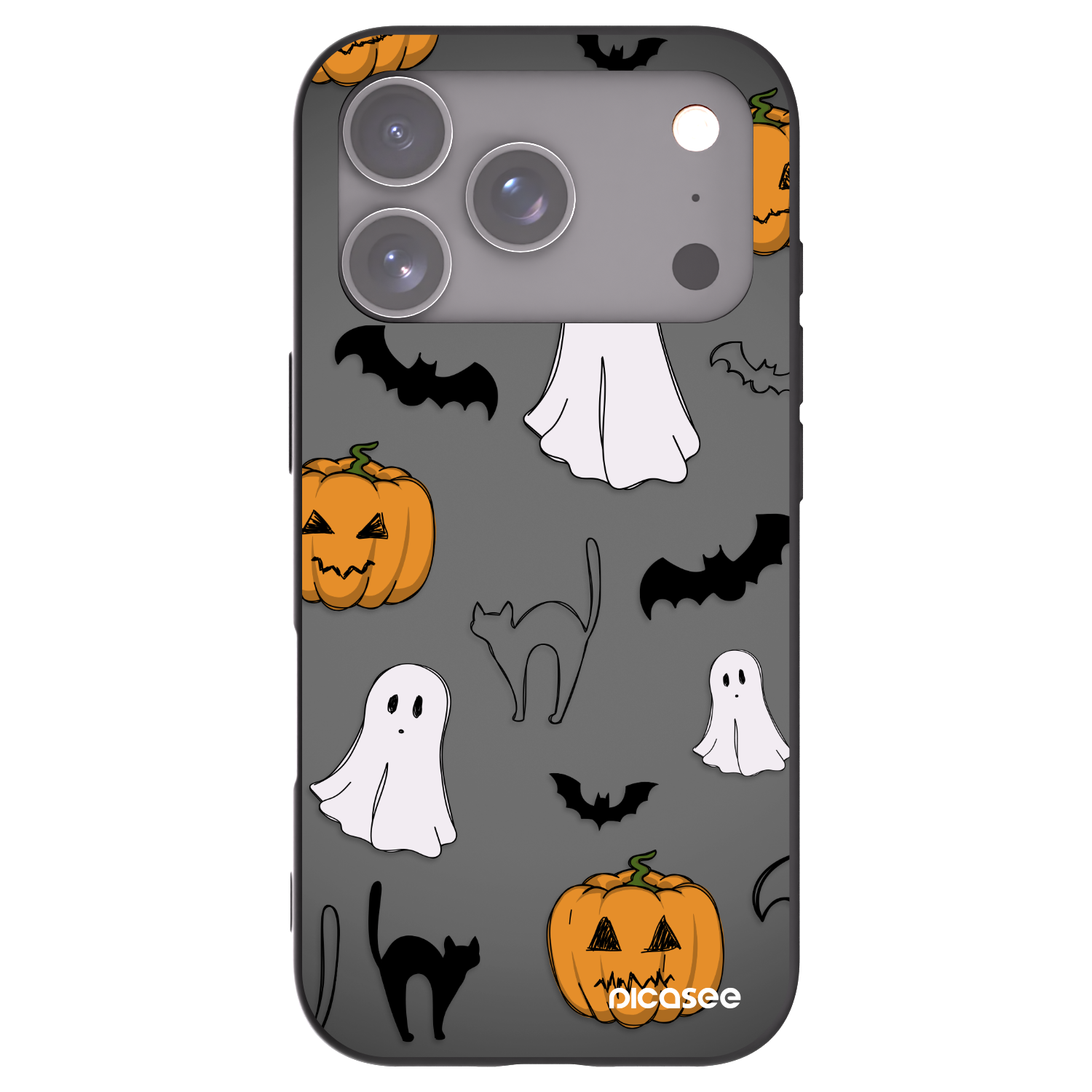 Picasee crna silikonska maskica za Apple iPhone 17 Pro - Spooky crew