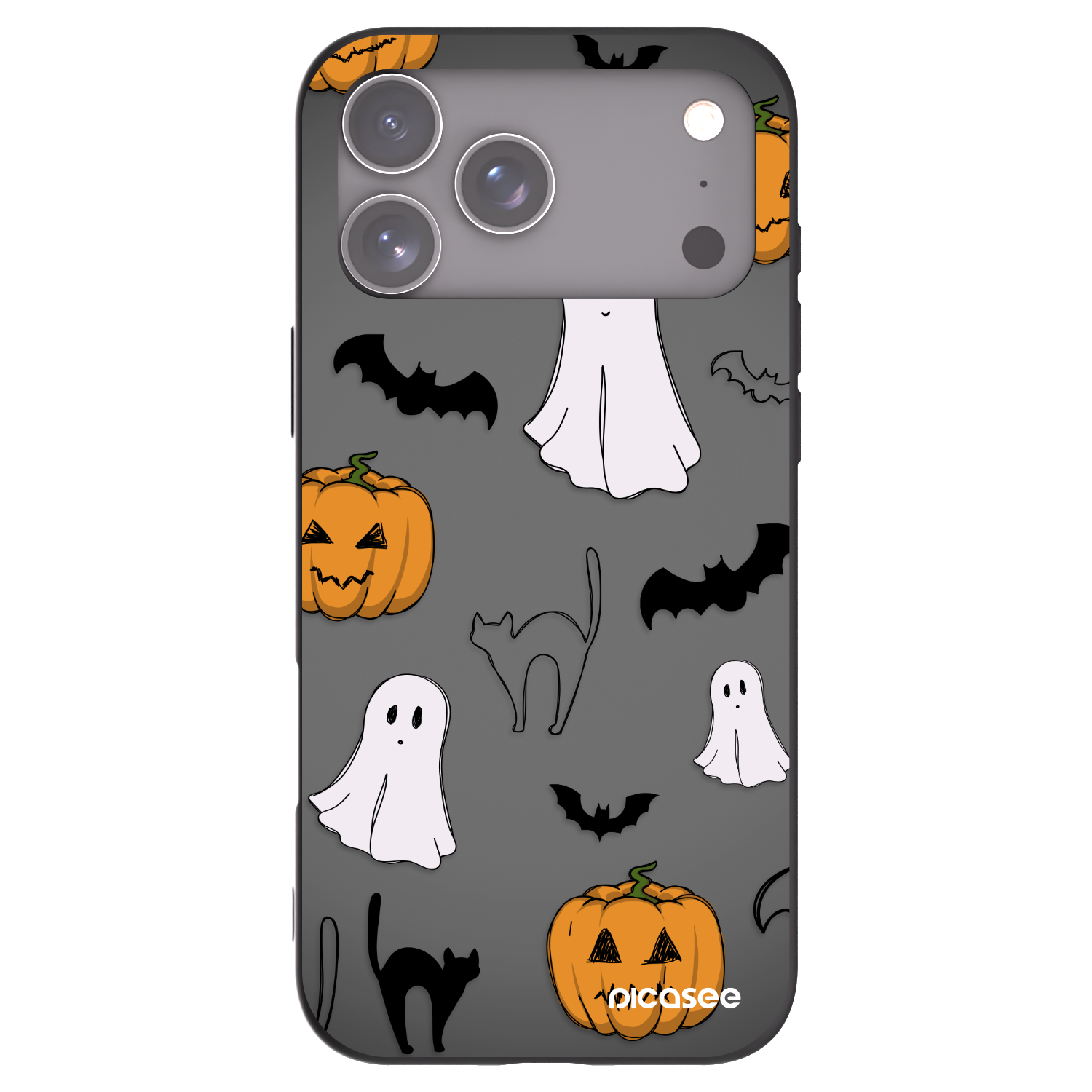 Picasee crna silikonska maskica za Apple iPhone 17 Pro Max - Spooky crew