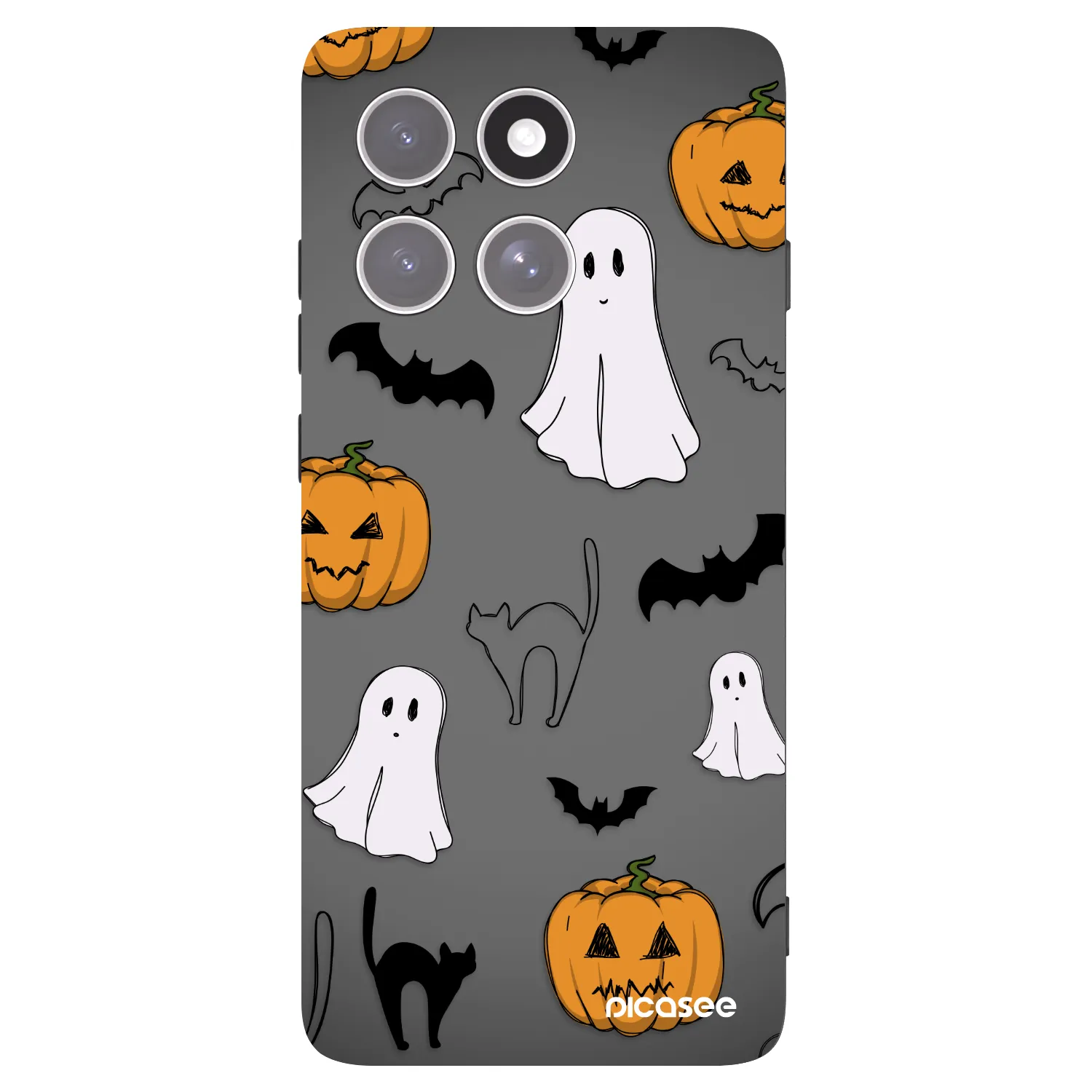 Picasee crna silikonska maskica za Motorola Edge 60 Pro - Spooky crew