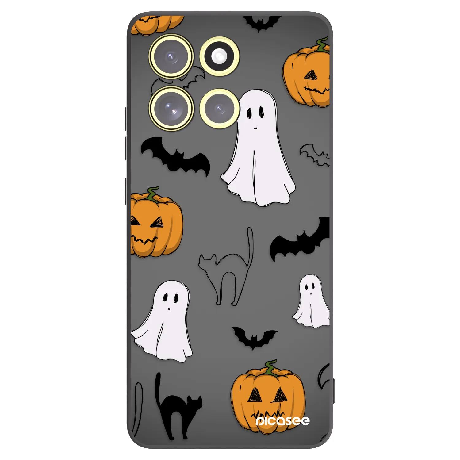 Picasee crna silikonska maskica za Motorola Moto G86 5G - Spooky crew