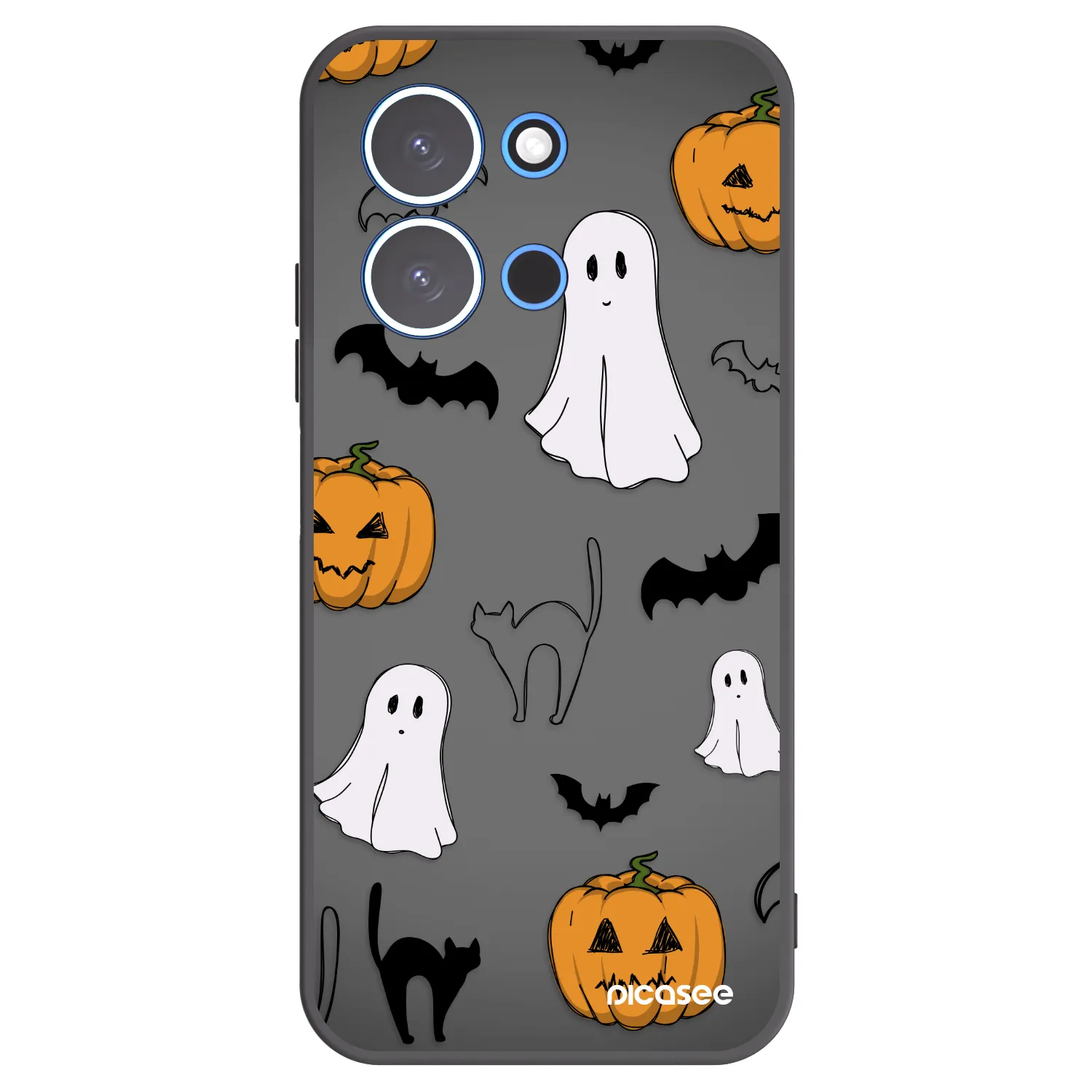 Picasee crna silikonska maskica za Xiaomi Redmi 15C 4G - Spooky crew