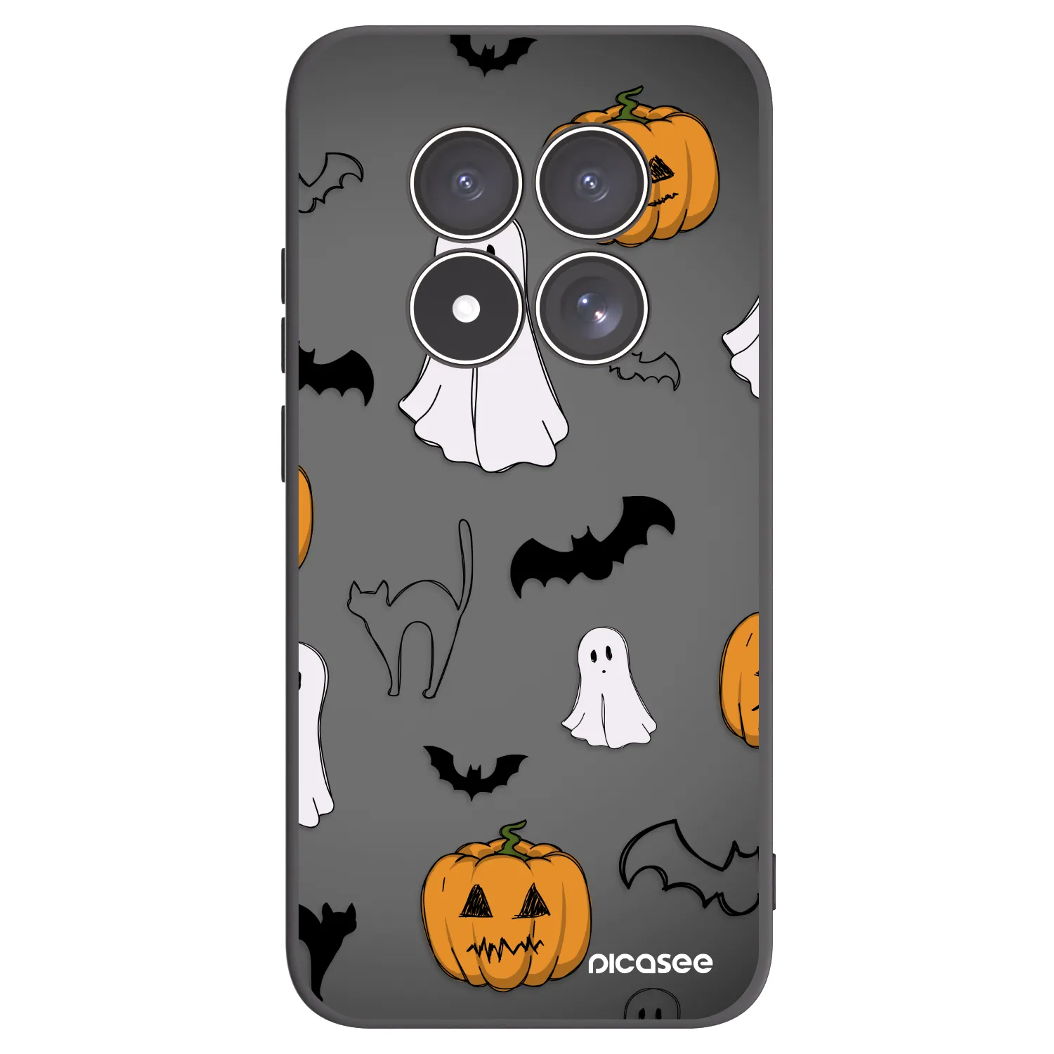Picasee crna silikonska maskica za Xiaomi Redmi Note 15 Pro 4G - Spooky crew