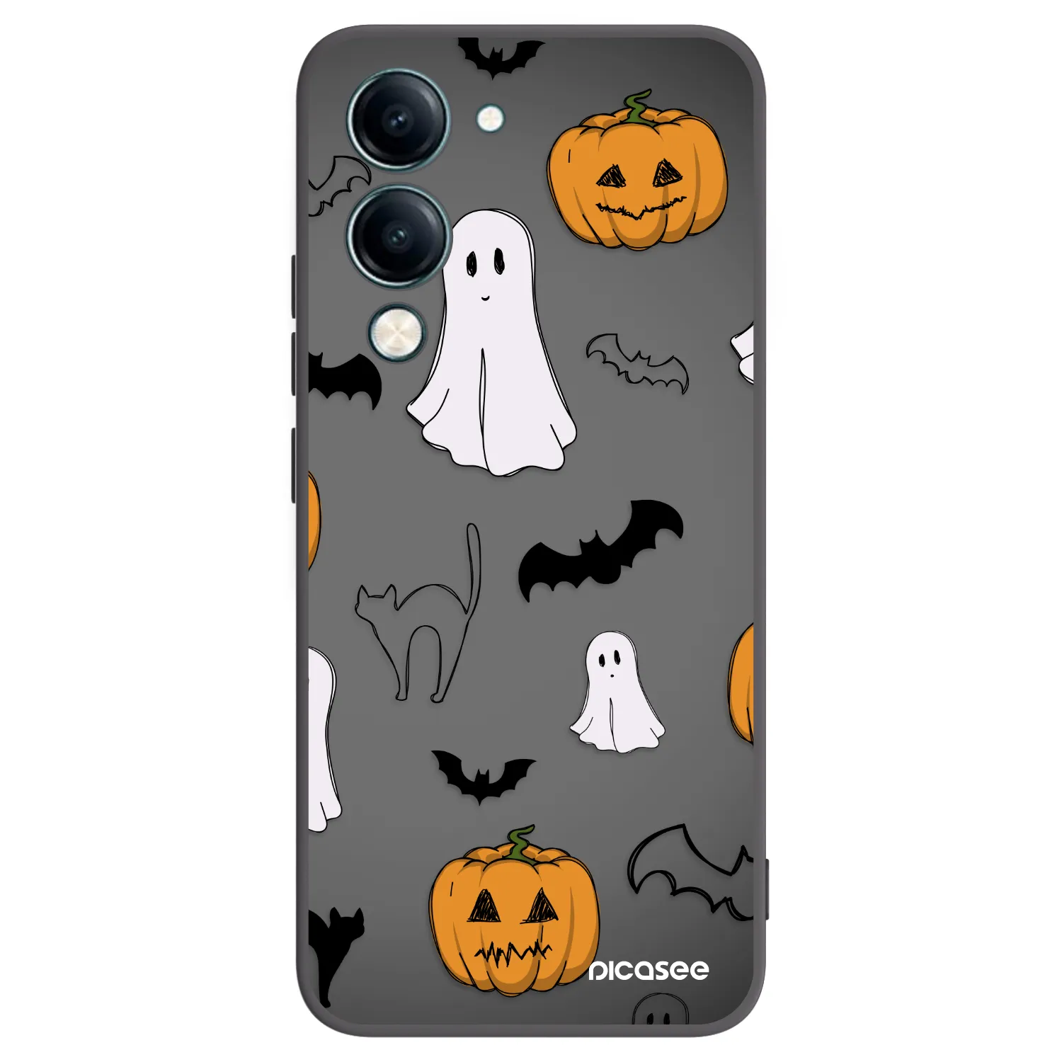 Picasee crna silikonska maskica za Vivo Y29s 5G - Spooky crew