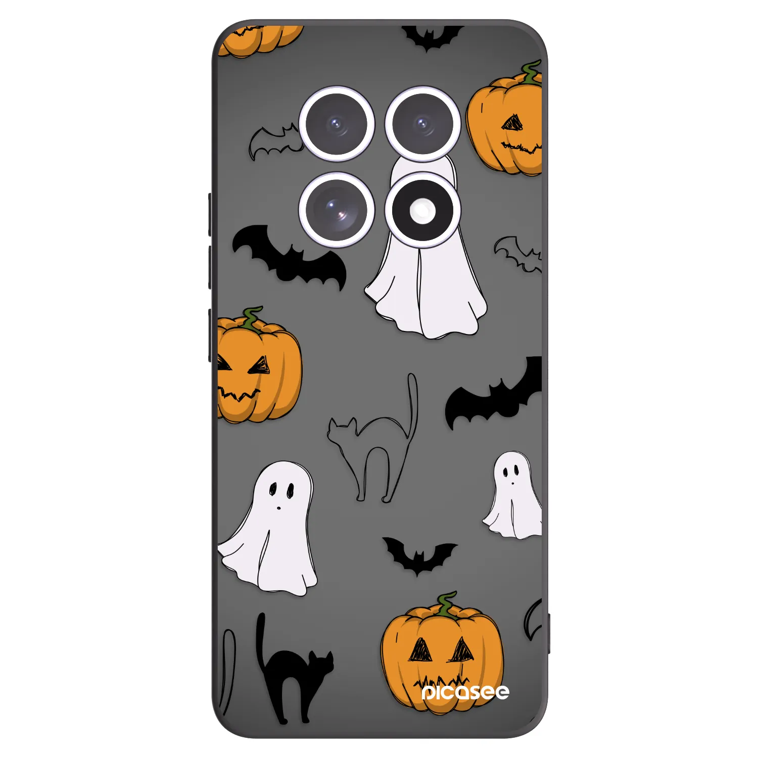 Picasee crna silikonska maskica za Xiaomi Redmi Note 15 4G - Spooky crew