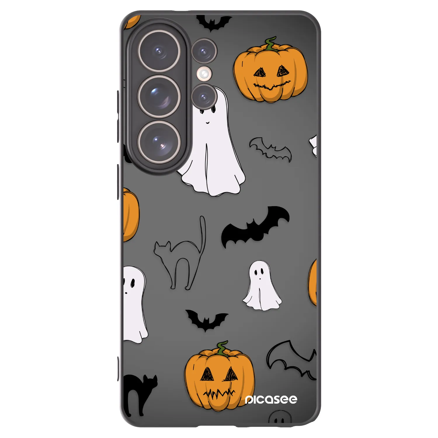Picasee crna silikonska maskica za Samsung Galaxy S26 Ultra - Spooky crew