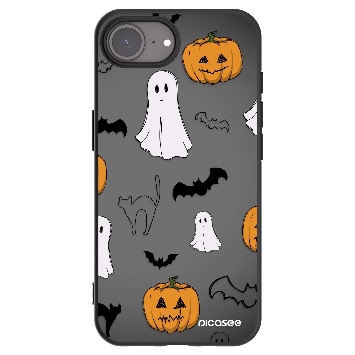 Picasee crna silikonska maskica za Apple iPhone 17e - Spooky crew