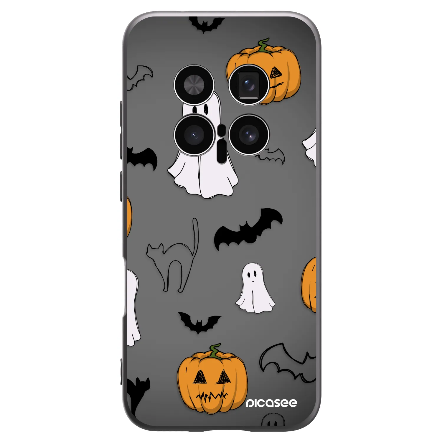 Picasee crna silikonska maskica za Honor Magic8 Pro 5G - Spooky crew