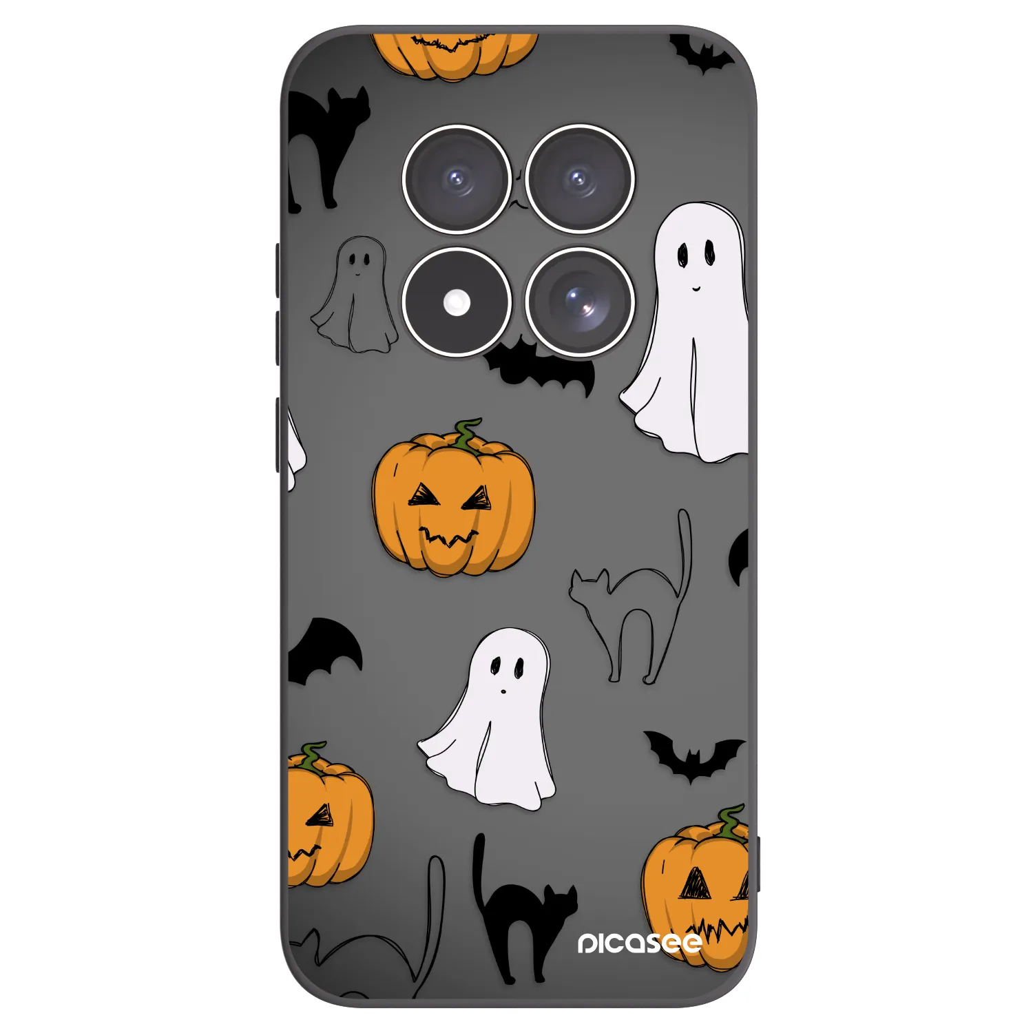 Picasee crna silikonska maskica za Xiaomi Redmi Note 15 Pro 5G - Spooky crew