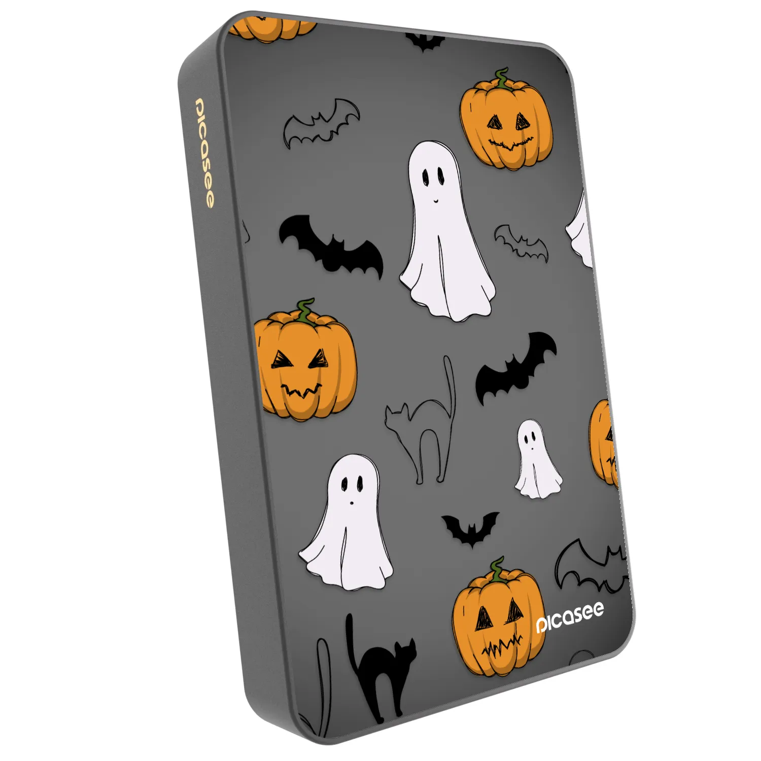 Picasee Prijenosni punjač s MagSafe 10 000 mAh Sivo - Spooky crew