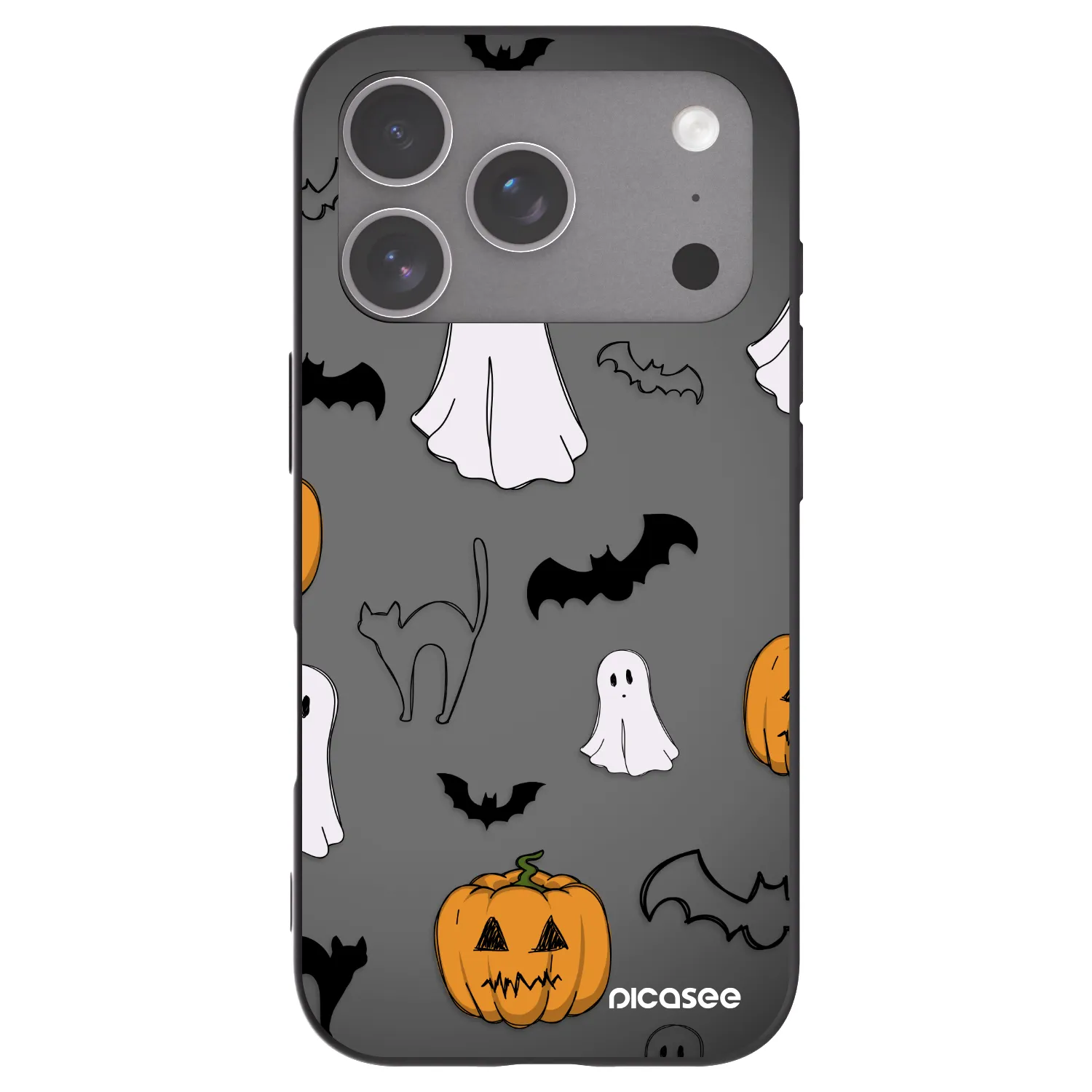 Picasee crna silikonska maskica za Apple iPhone 18 Pro - Spooky crew
