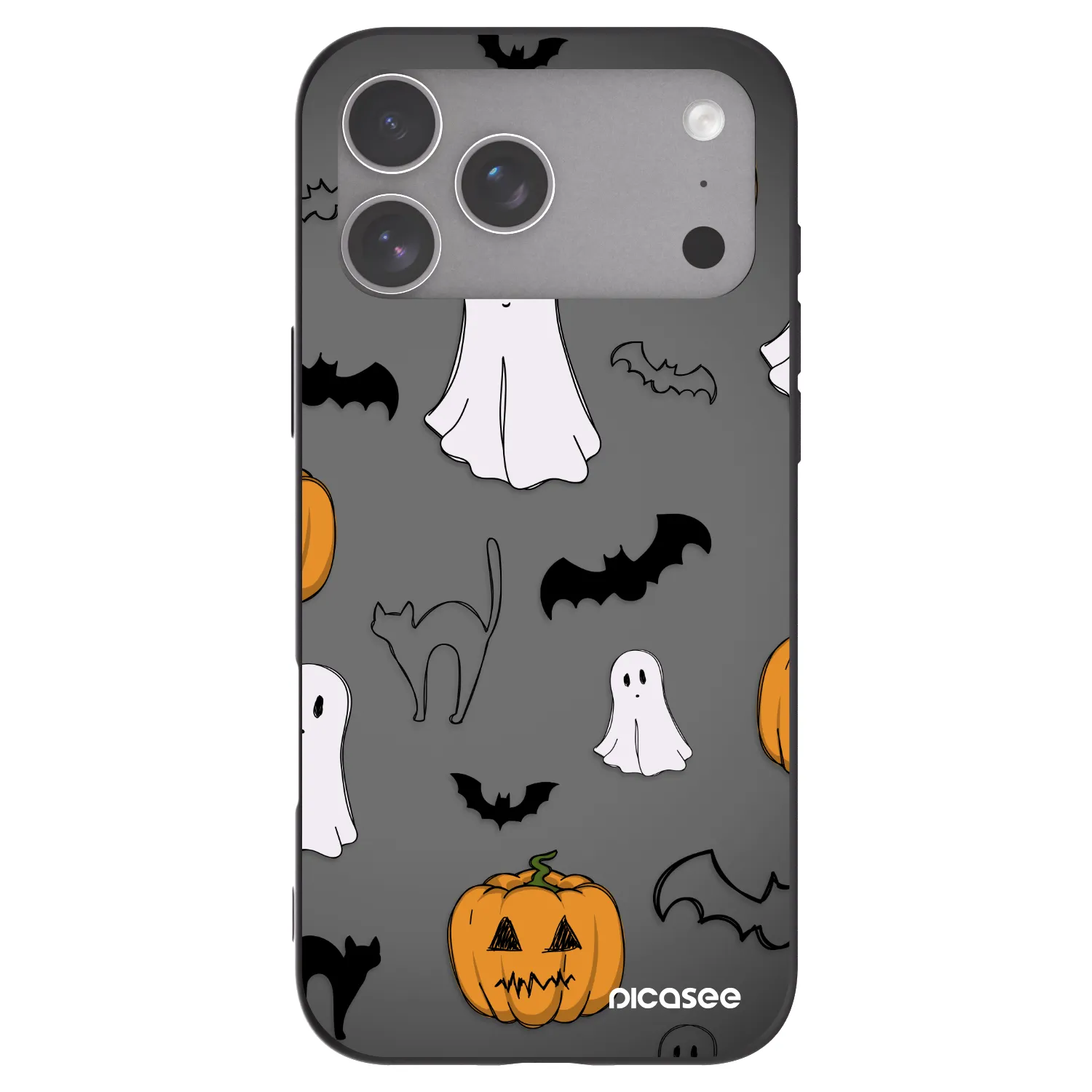 Picasee crna silikonska maskica za Apple iPhone 18 Pro Max - Spooky crew