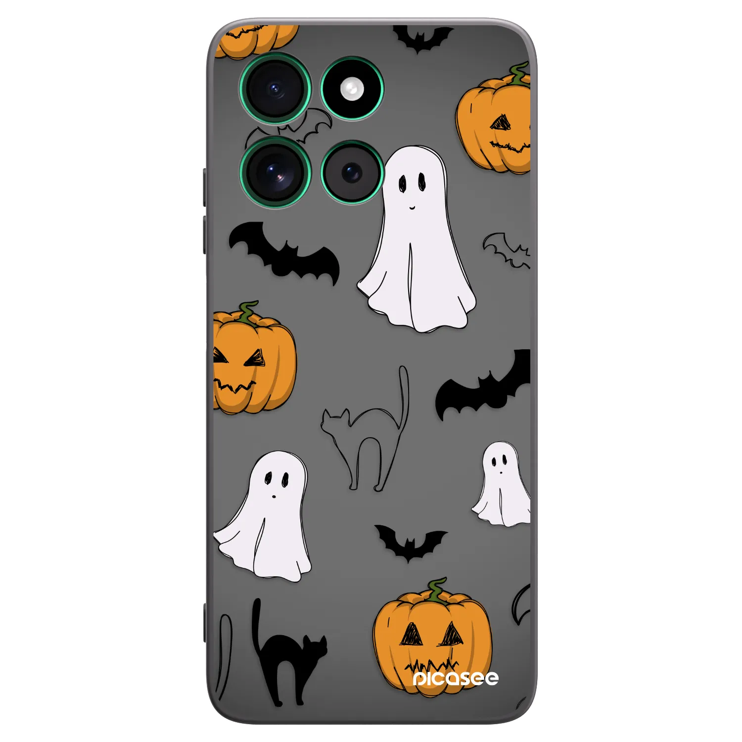 Picasee crna silikonska maskica za Motorola Moto G57 Power - Spooky crew