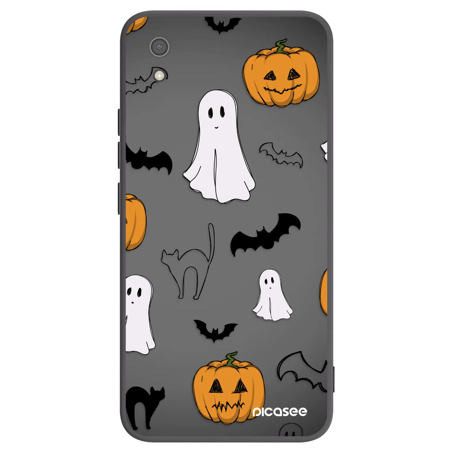 Picasee crna silikonska maskica za Xiaomi Redmi 7A - Spooky crew
