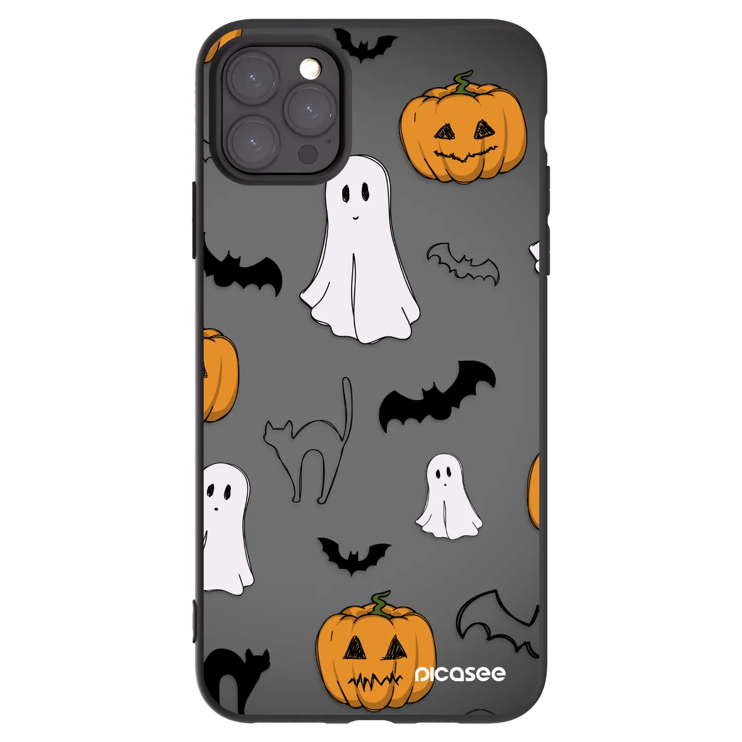 Picasee crna silikonska maskica za Apple iPhone 11 Pro Max - Spooky crew