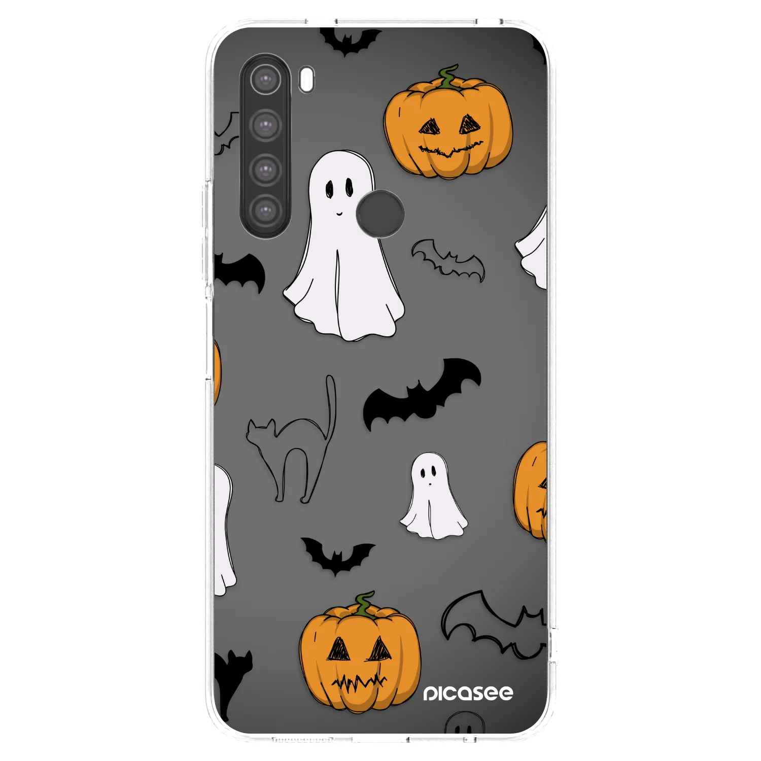 Picasee silikonska prozirna maskica za Xiaomi Redmi Note 8 - Spooky crew