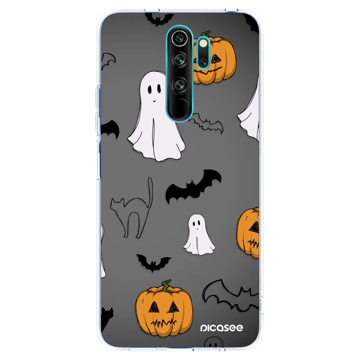 Picasee silikonska prozirna maskica za Xiaomi Redmi Note 8 Pro - Spooky crew
