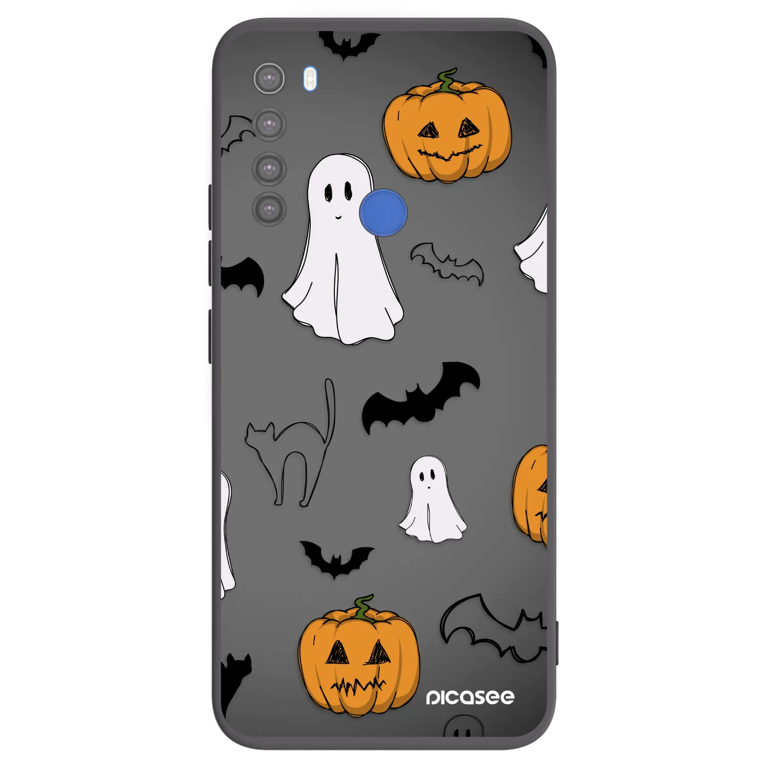 Picasee crna silikonska maskica za Xiaomi Redmi Note 8T - Spooky crew