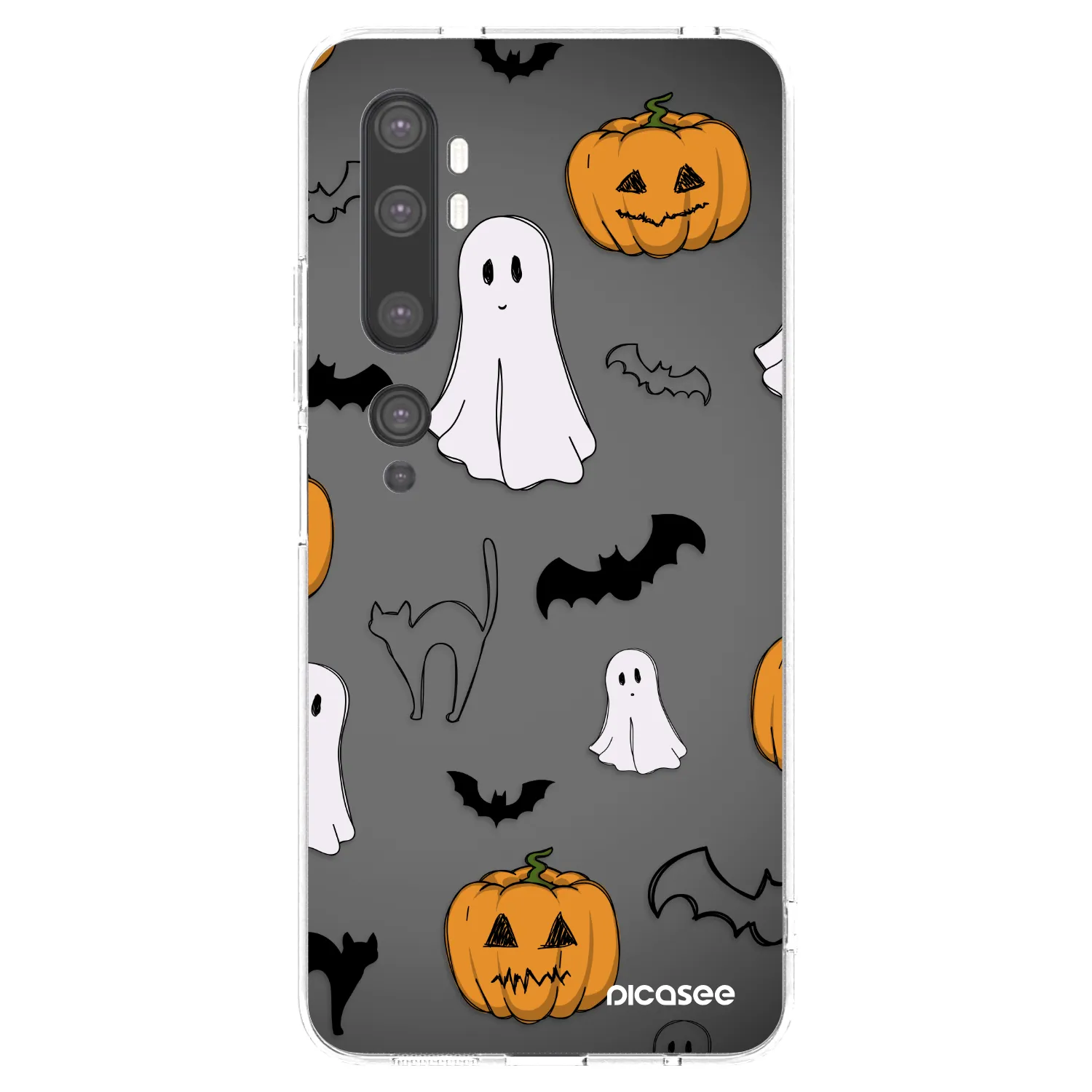 Picasee silikonska prozirna maskica za Xiaomi Mi Note 10 (Pro) - Spooky crew