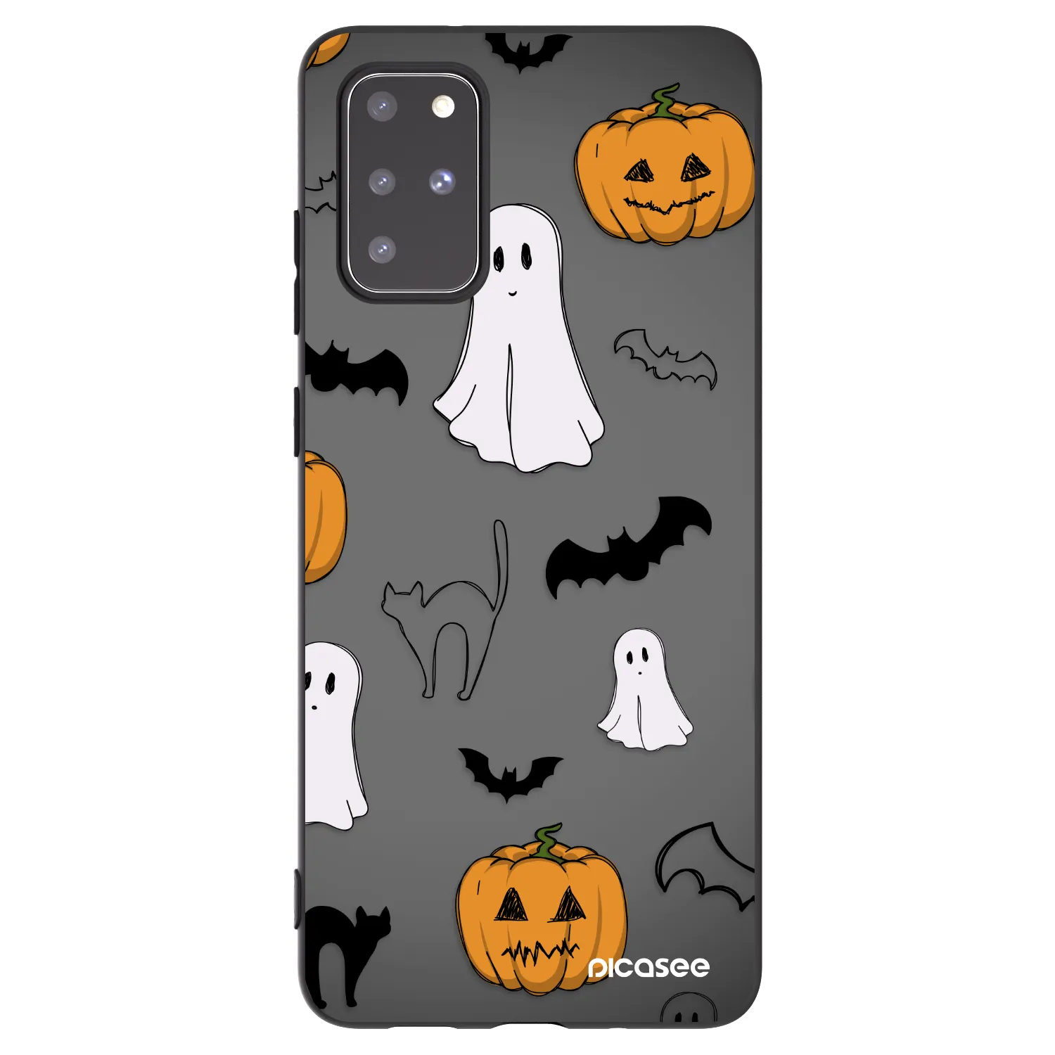 Picasee crna silikonska maskica za Samsung Galaxy S20+ G985F - Spooky crew