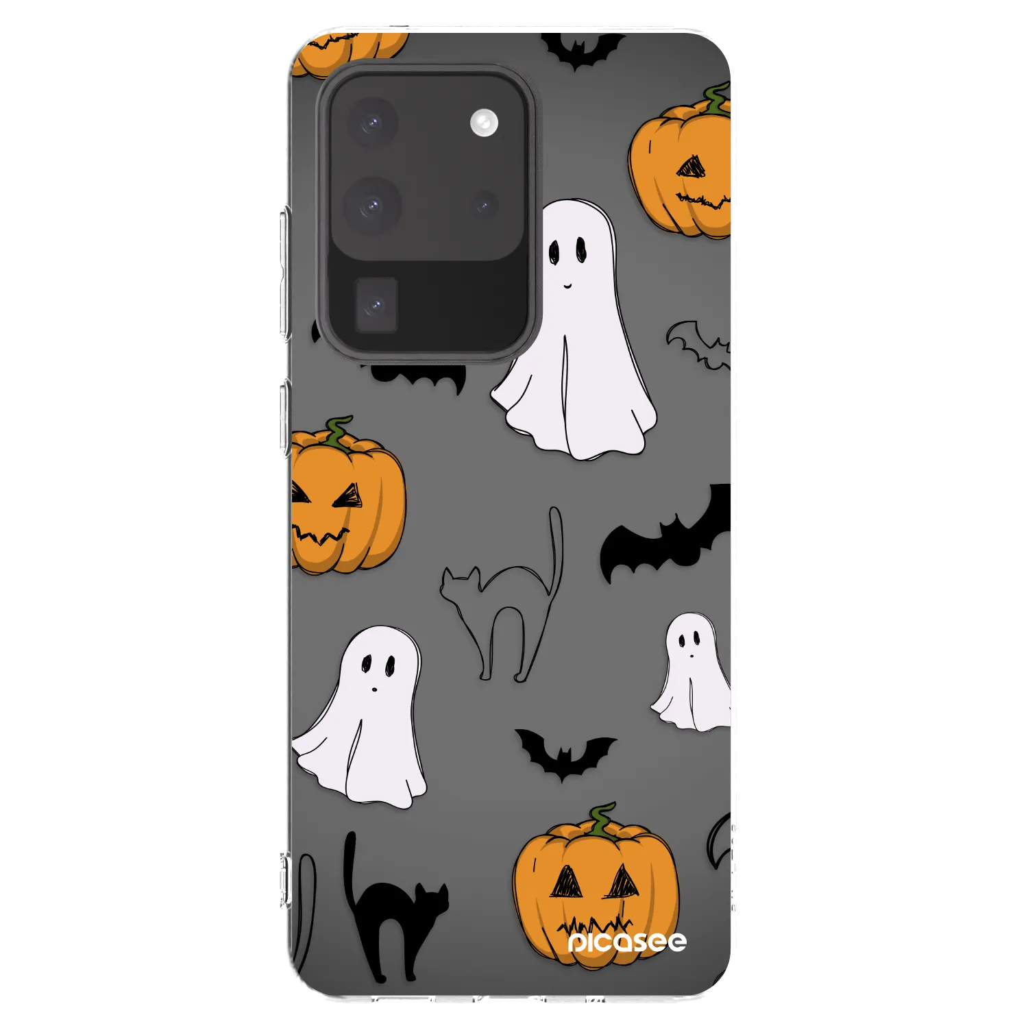 Picasee silikonska prozirna maskica za Samsung Galaxy S20 Ultra 5G G988F - Spooky crew