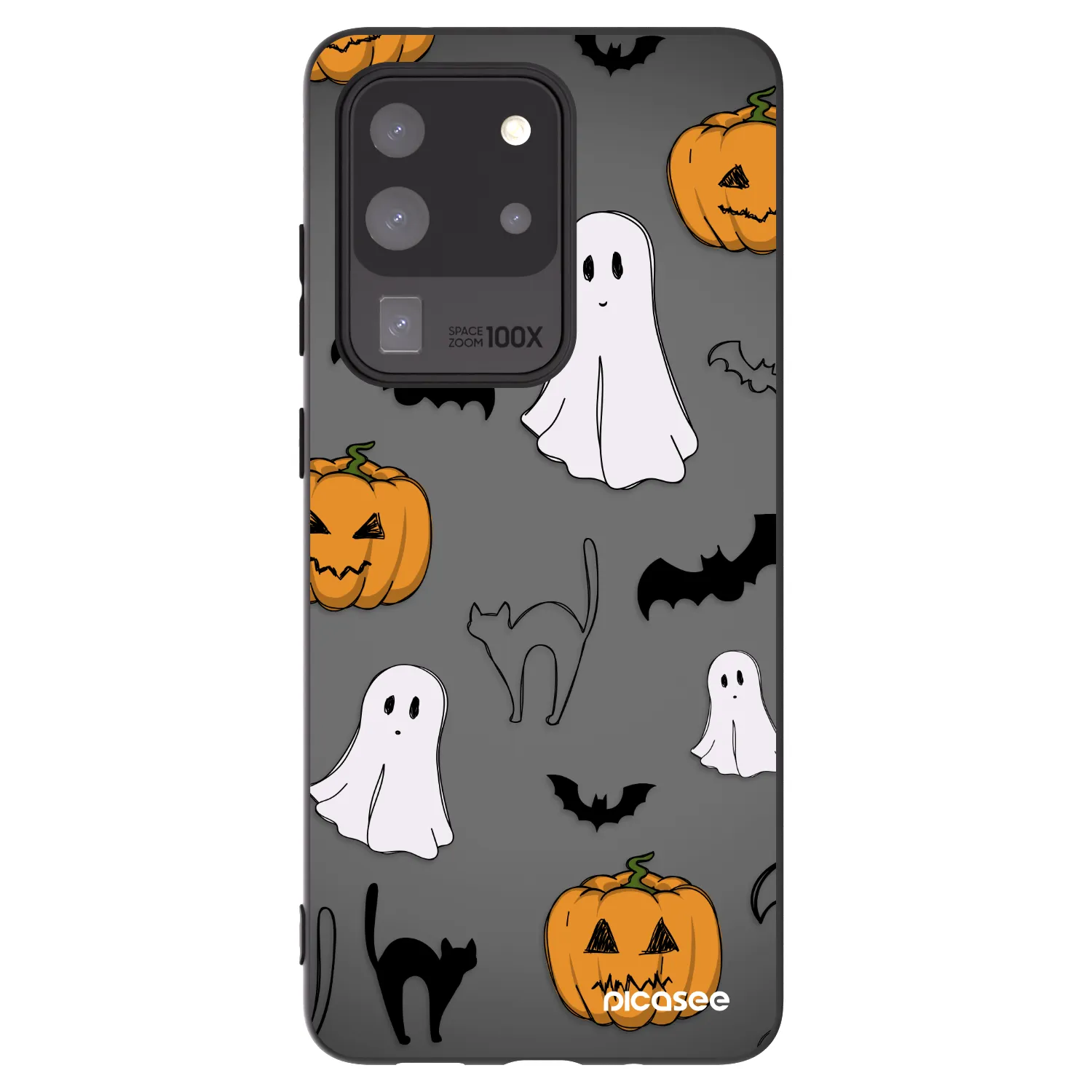 Picasee crna silikonska maskica za Samsung Galaxy S20 Ultra 5G G988F - Spooky crew