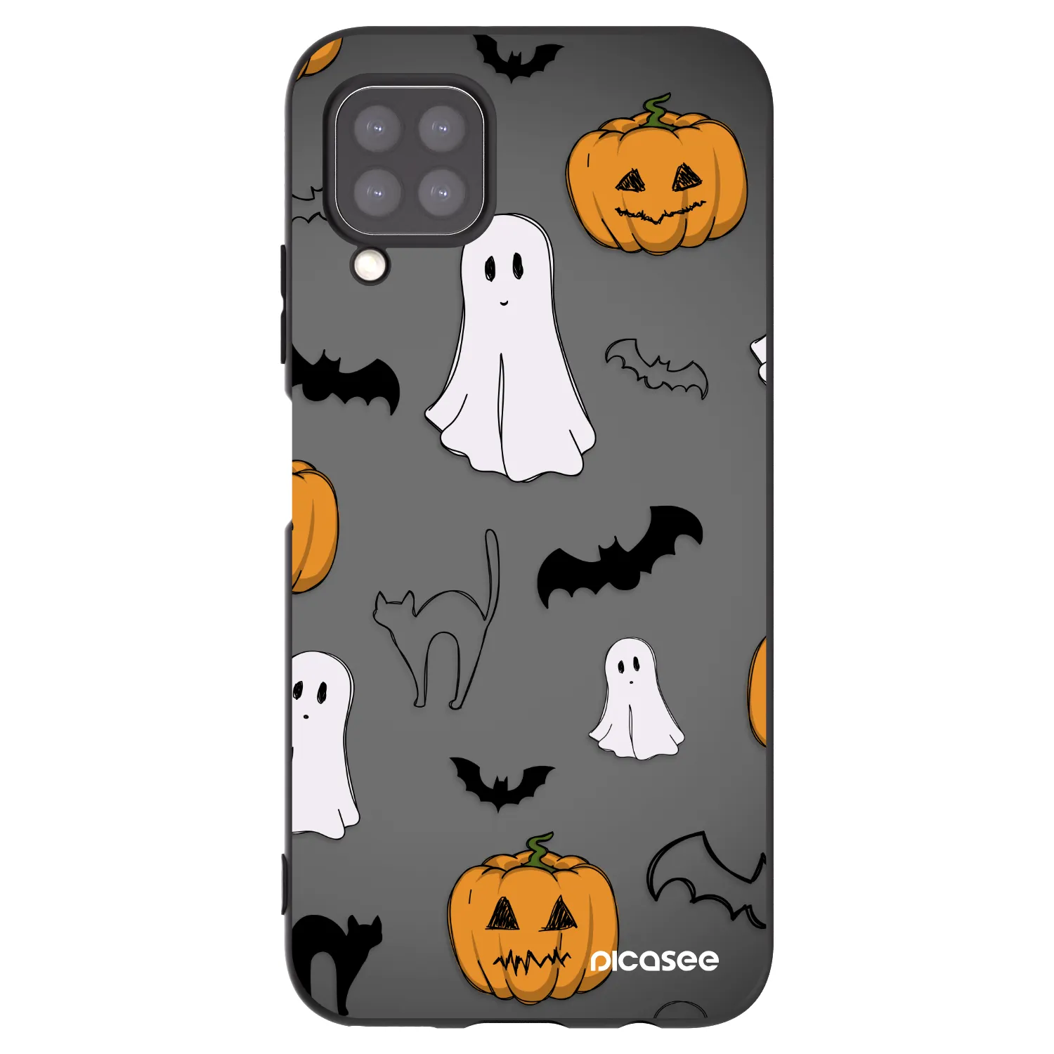 Picasee crna silikonska maskica za Huawei P40 Lite - Spooky crew