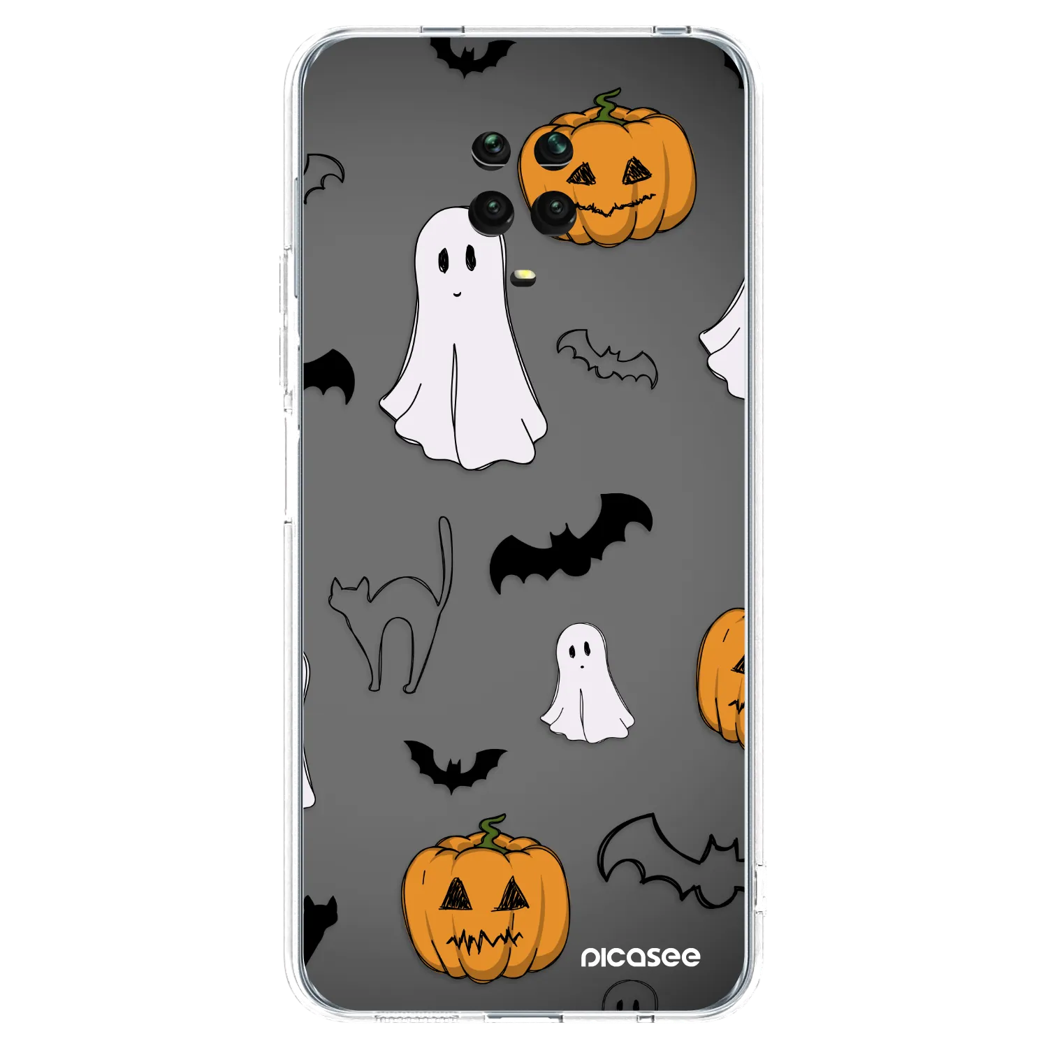 Picasee silikonska prozirna maskica za Xiaomi Redmi Note 9S - Spooky crew