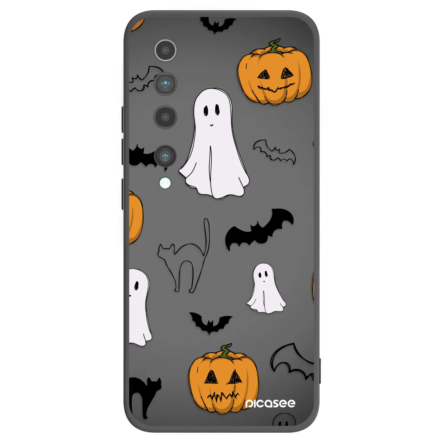 Picasee crna silikonska maskica za Xiaomi Mi 10 - Spooky crew