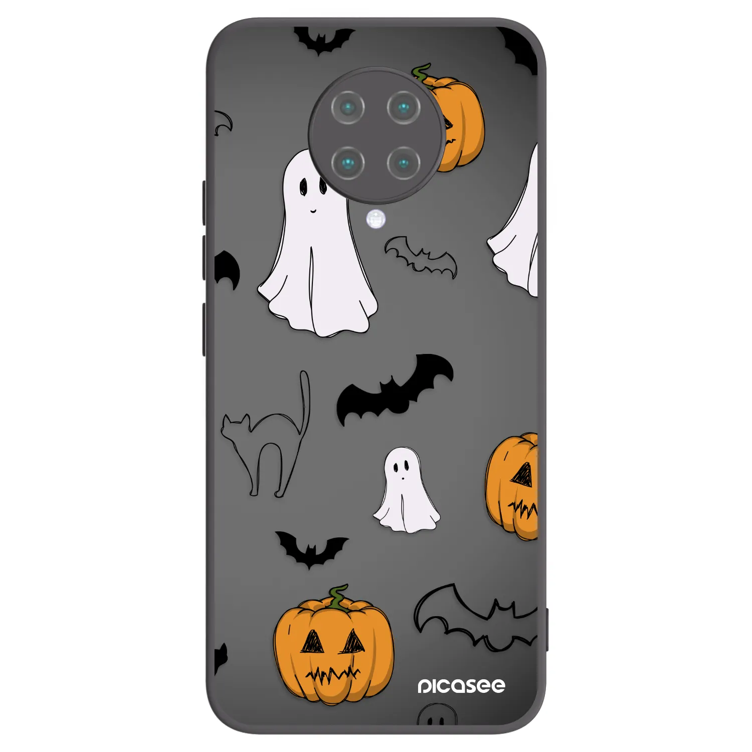 Picasee crna silikonska maskica za Xiaomi Poco F2 Pro - Spooky crew