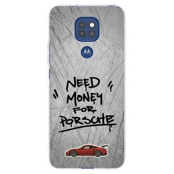 Picasee silikonska prozirna maskica za Motorola Moto G9 Play - Grey Drift