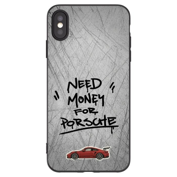 Picasee crna silikonska maskica za Apple iPhone XS Max - Grey Drift