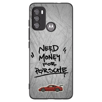 Picasee crna silikonska maskica za Motorola Moto G60 - Grey Drift