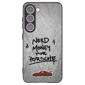 Picasee crna silikonska maskica za Samsung Galaxy S23 5G - Grey Drift