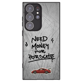 Picasee crna silikonska maskica za Samsung Galaxy S23 Ultra 5G - Grey Drift