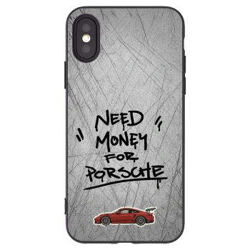 Picasee crna silikonska maskica za Apple iPhone X/XS - Grey Drift