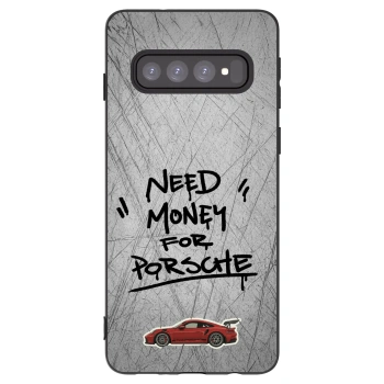 Picasee crna silikonska maskica za Samsung Galaxy S10 G973 - Grey Drift