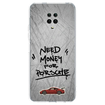 Picasee silikonska prozirna maskica za Xiaomi Redmi Note 9 Pro - Grey Drift