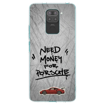 Picasee crna silikonska maskica za Xiaomi Redmi Note 9 - Grey Drift