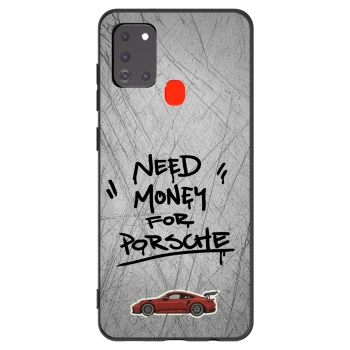 Picasee crna silikonska maskica za Samsung Galaxy A21s - Grey Drift