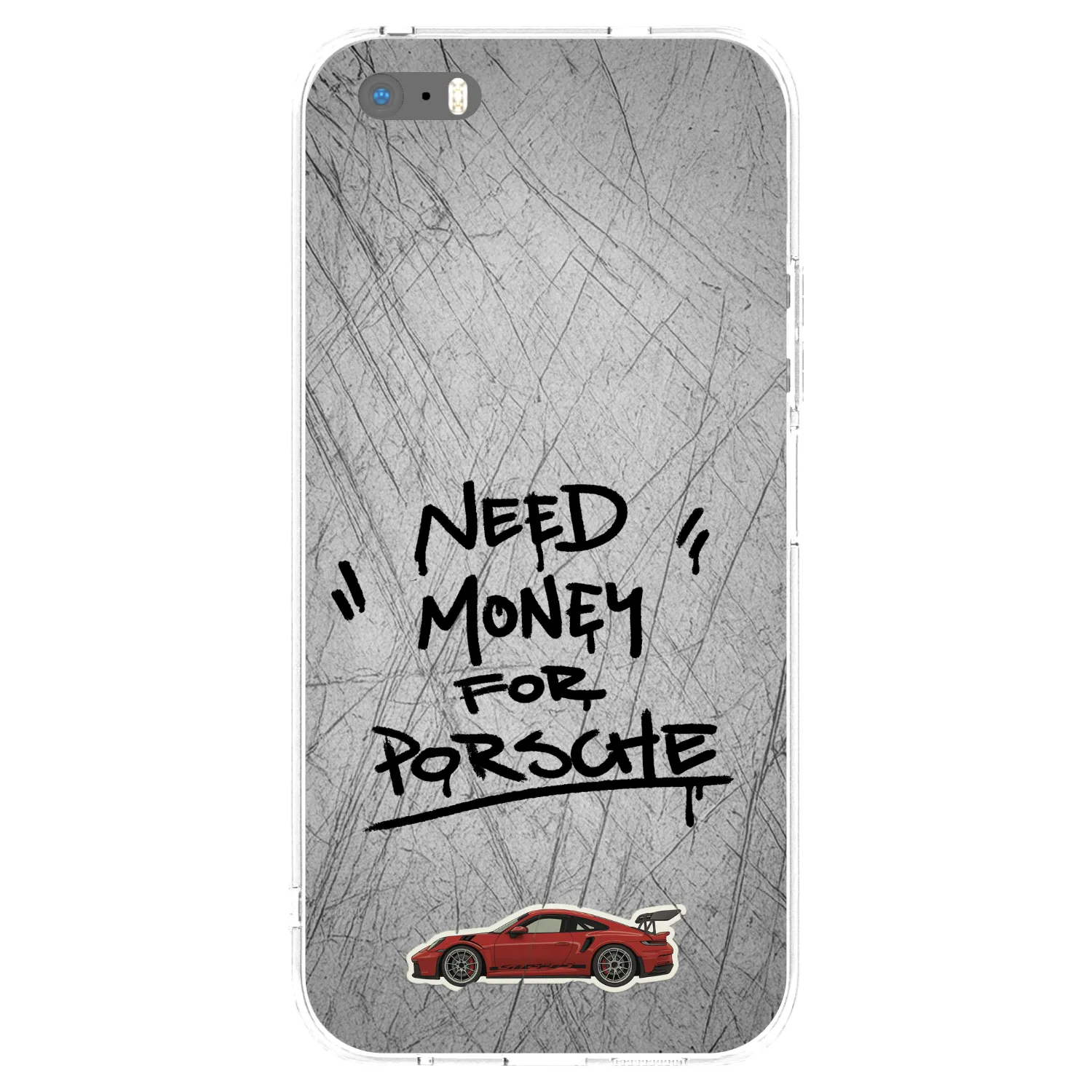 Picasee silikonska prozirna maskica za Apple iPhone 5/5S/SE - Grey Drift