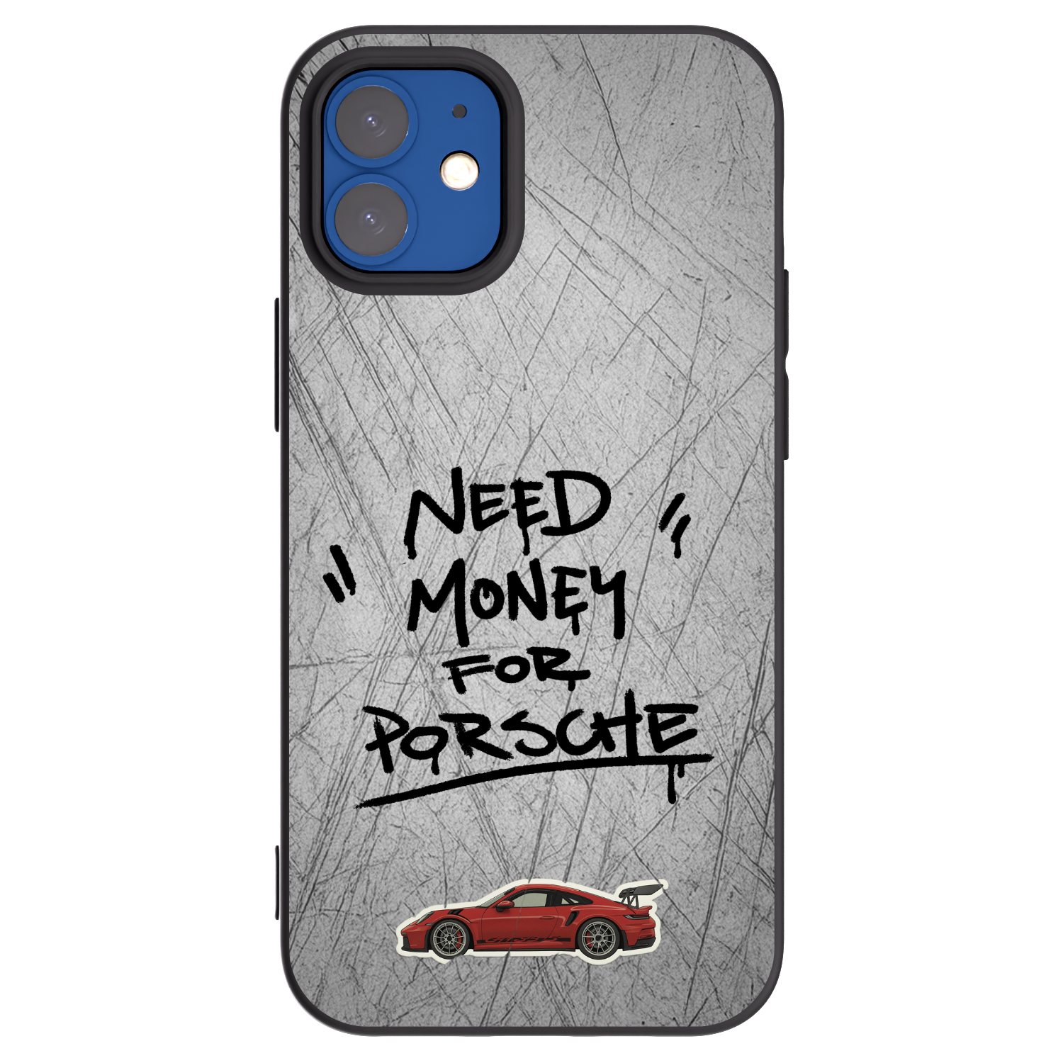 Picasee crna silikonska maskica za Apple iPhone 12 mini - Grey Drift