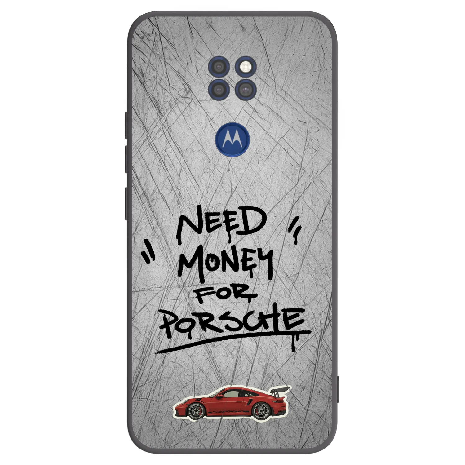 Picasee crna silikonska maskica za Motorola Moto G9 Play - Grey Drift